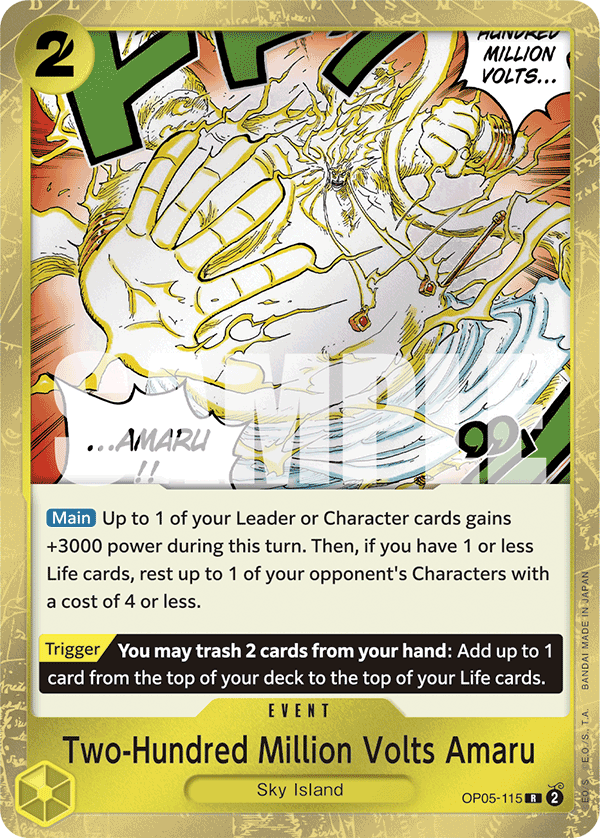 Two-Hundred Million Volts Amaru (OP05-115) (Reprint) – OP05-115 – R
