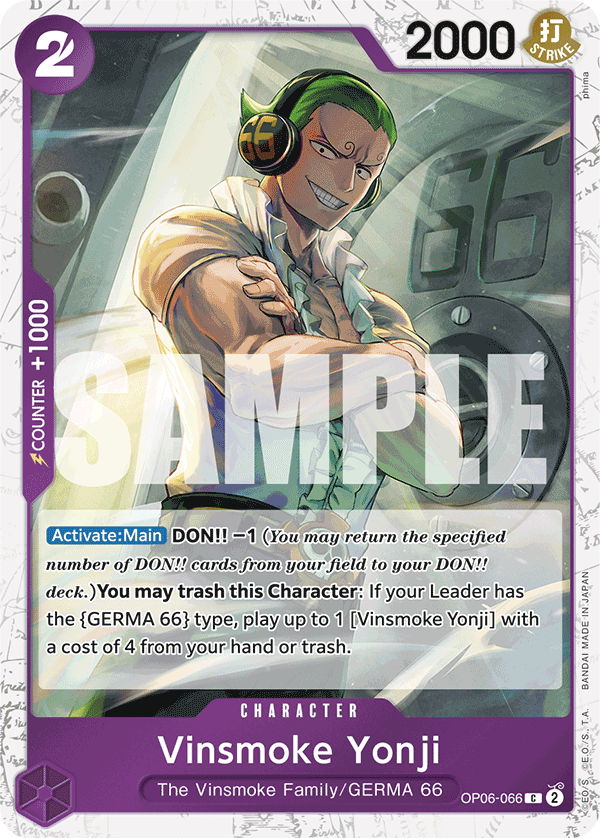 Vinsmoke Yonji (OP06-066) – OP06-066 – Jolly Roger Foil