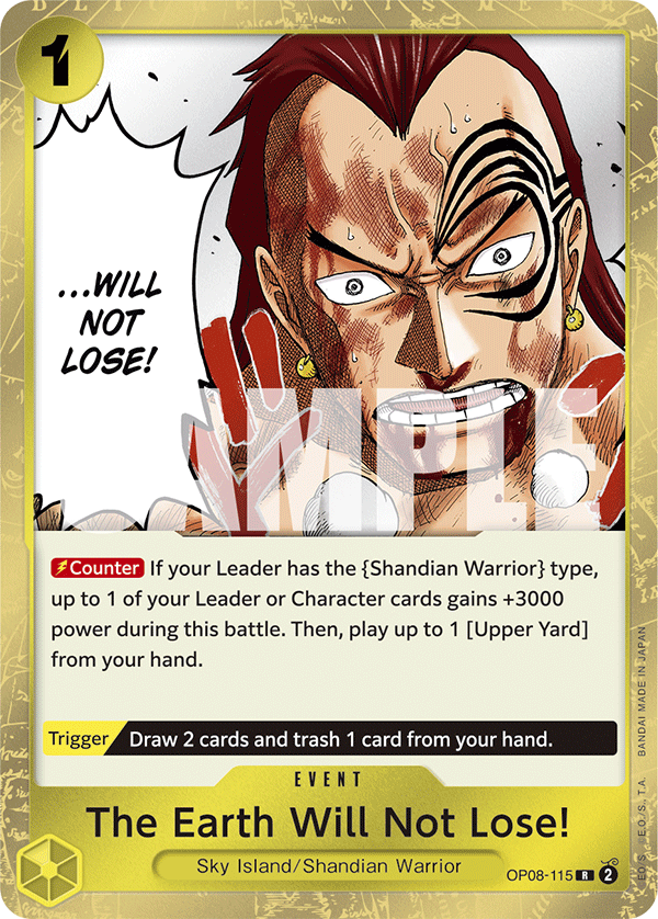 The Earth Will Not Lose! – OP08-115 – R