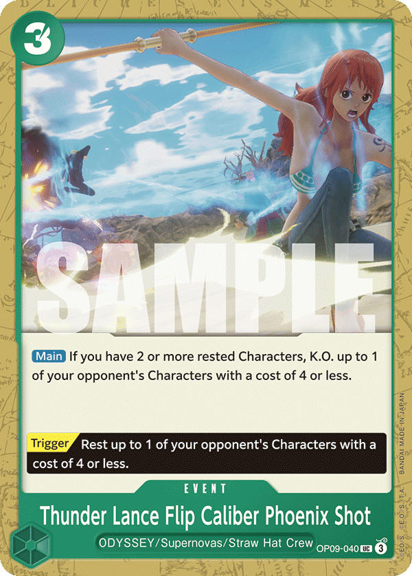 Thunder Lance Flip Caliber Phoenix Shot – OP09-040 – UC