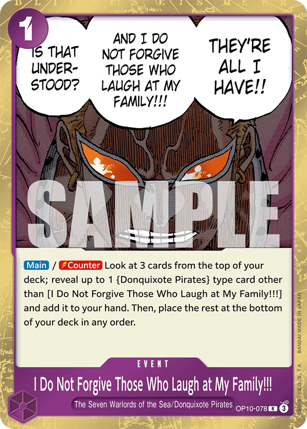 I Do Not Forgive Those Who Laugh at My Family!!! – OP10-078 – R