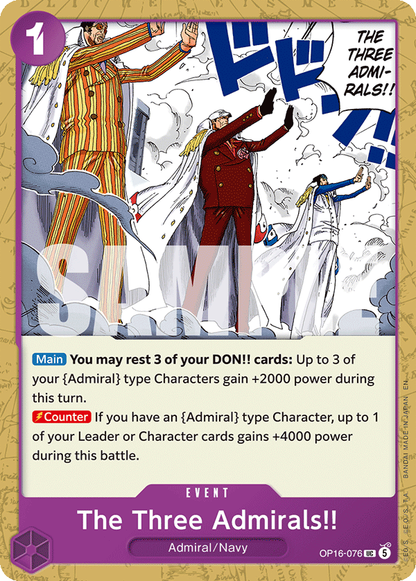 The Three Admirals!! – OP16-076 – UC