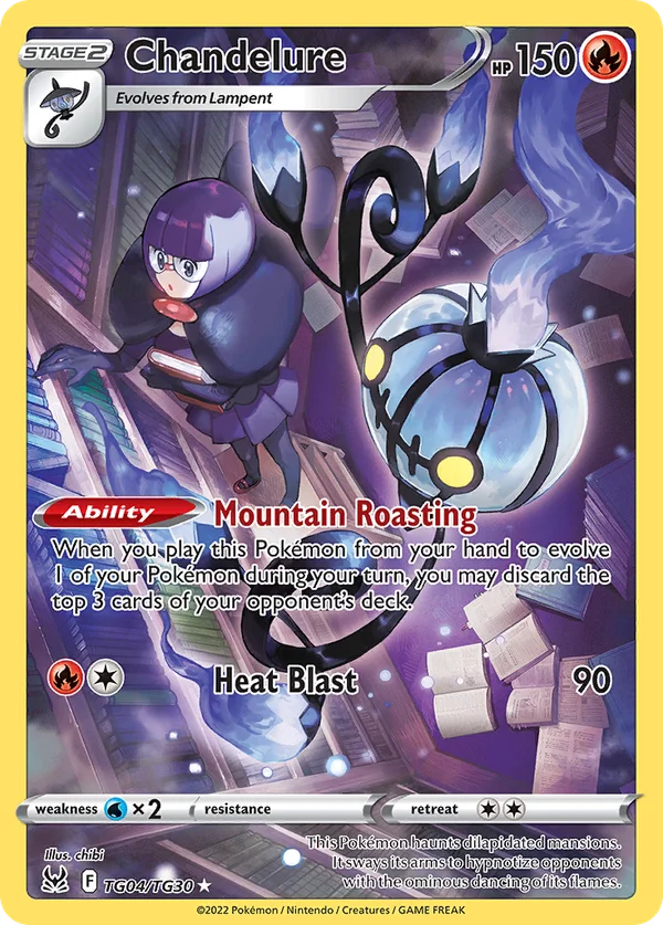 Chandelure – TG04/T30 – Trainer Gallery Rare Holo